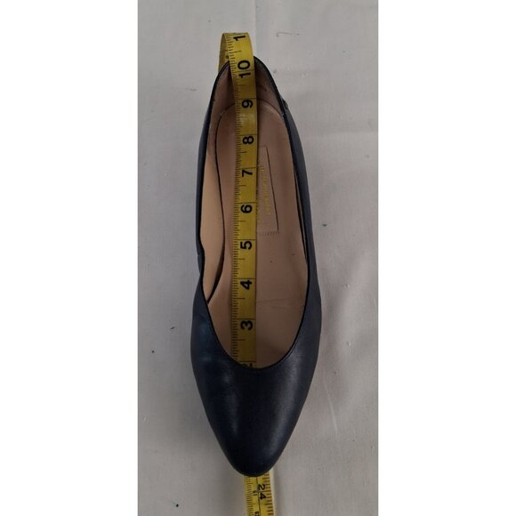 Etienne Aigner Women's Shoes Size 6.5 M Leather Navy Blue Flat Slip-On Casual - Picture 8 of 14